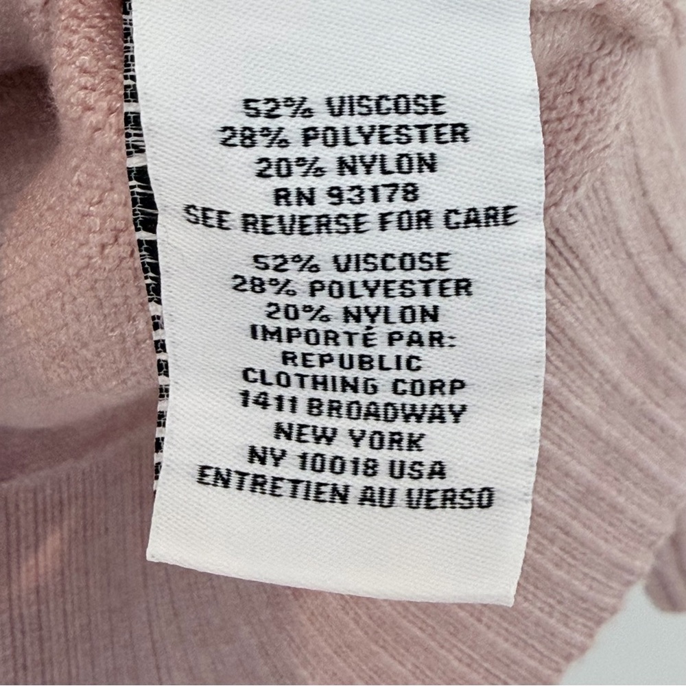 Magaschoni Pink Mock Neck Sweater Women M Soft Minimalist Spring Knit - Picture 4 of 7